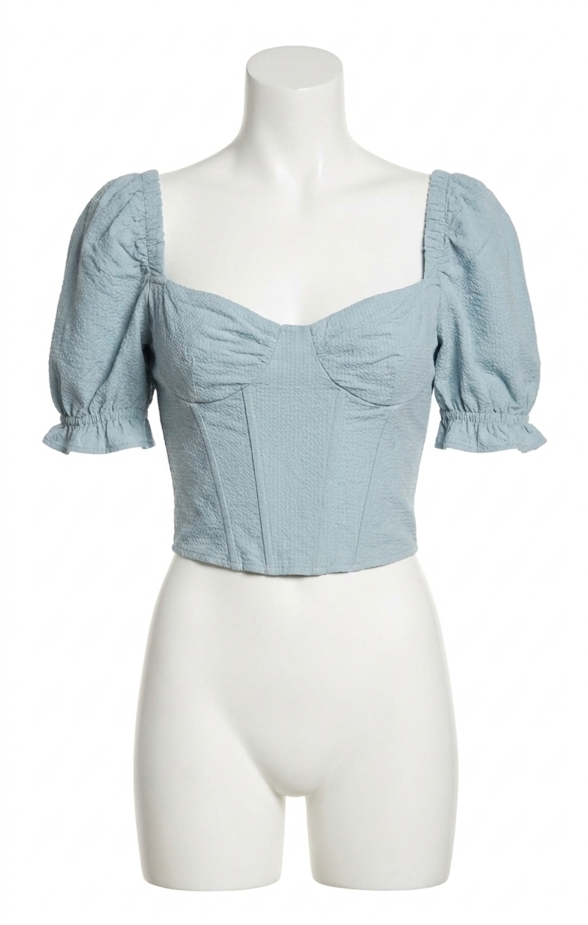 NEW ASTR raya short sleeve top in blue